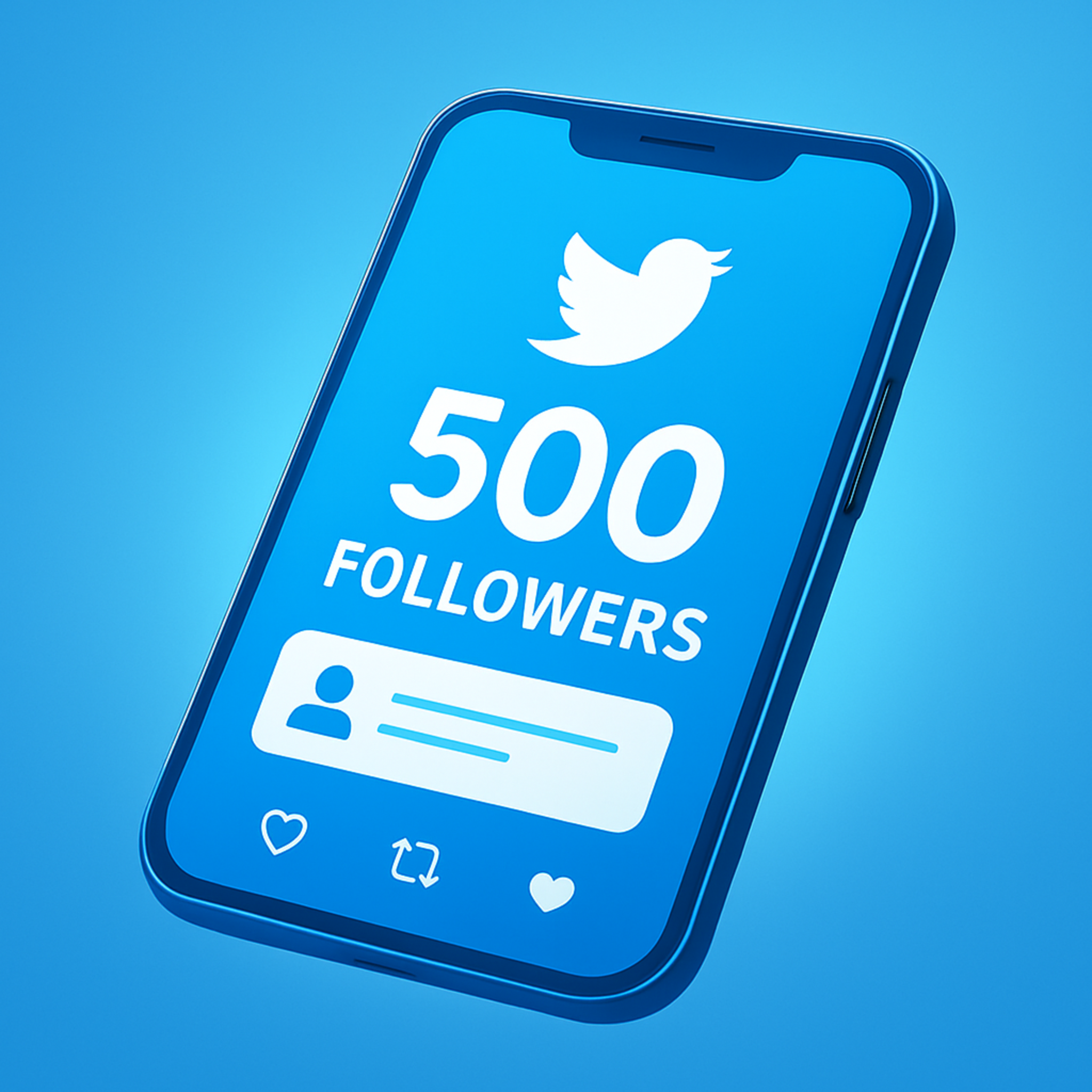 500 Followers Twitter (X)