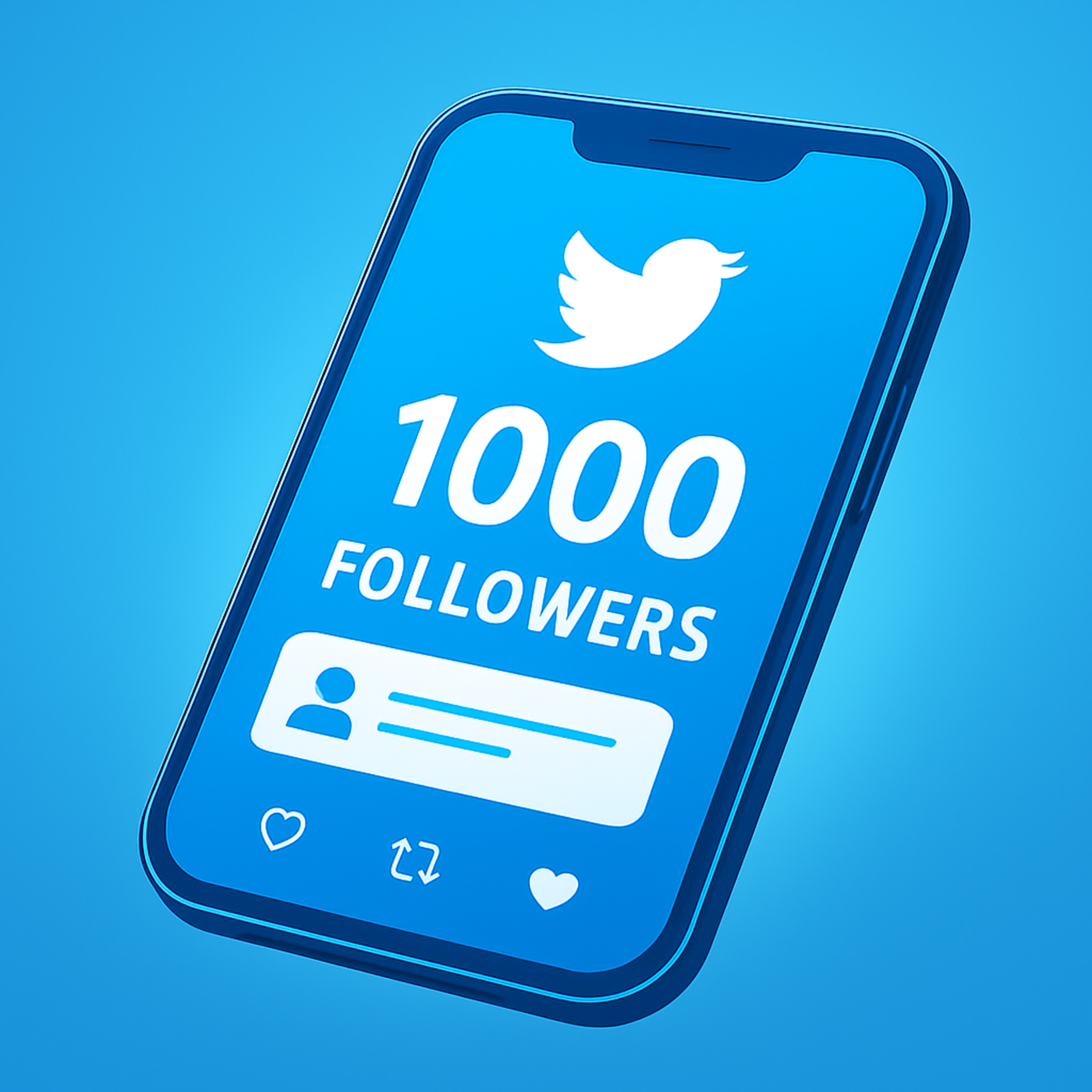 1000 Followers Twitter (X)